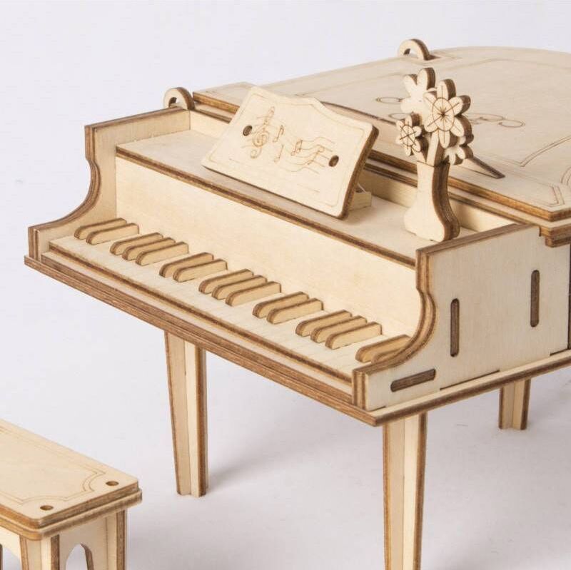 Grand Piano à queue - Puzzle 3D Mécanique en bois Rolife