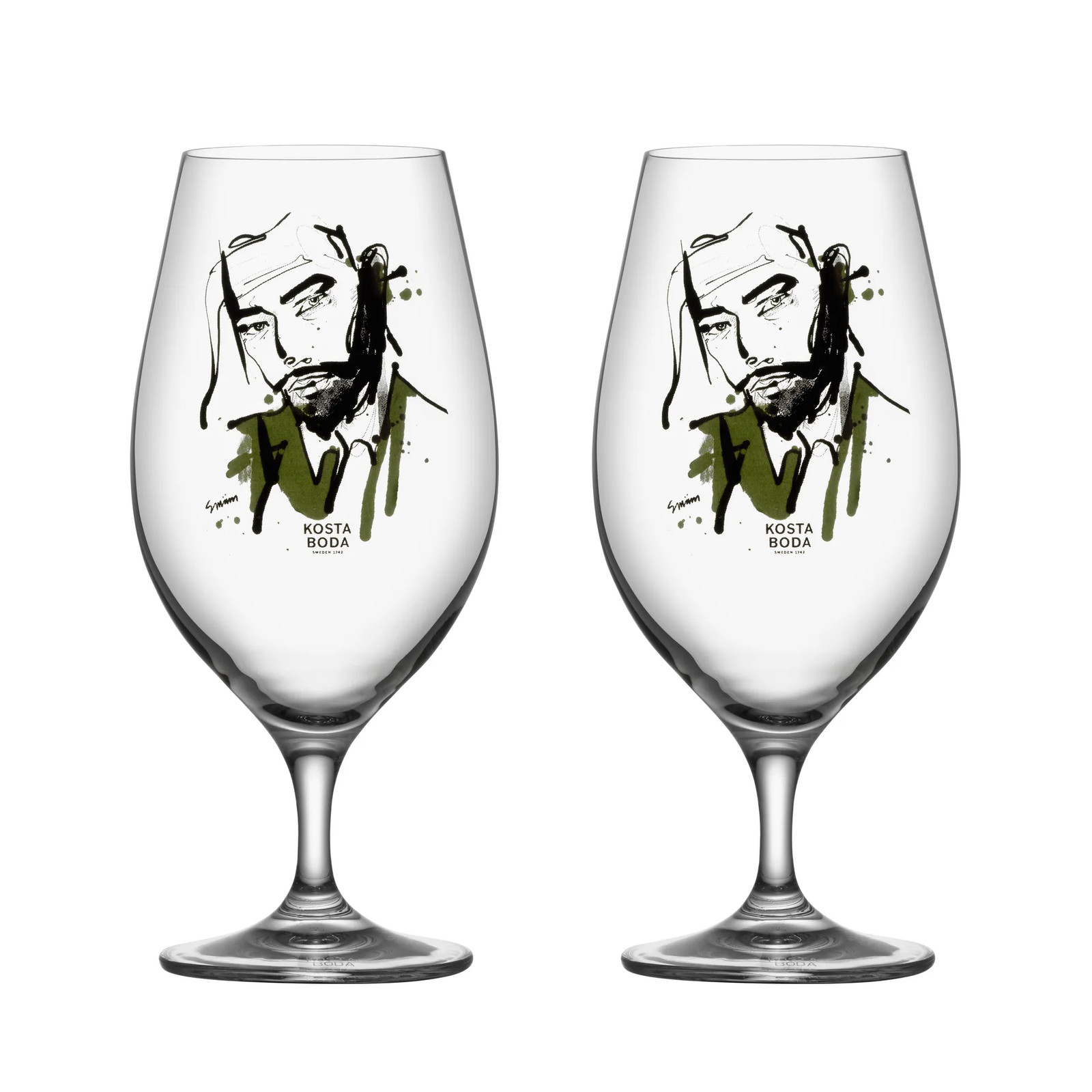 Kosta Boda All about you bierglas 40 cl 2-stuks Groen