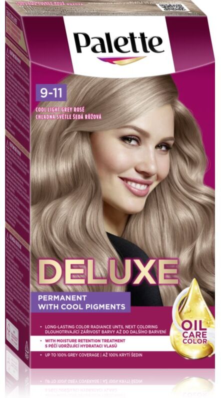Schwarzkopf Palette Deluxe Permanent-Haarfarbe Farbton 9-11 Cool Light Grey Rose 1 St.
