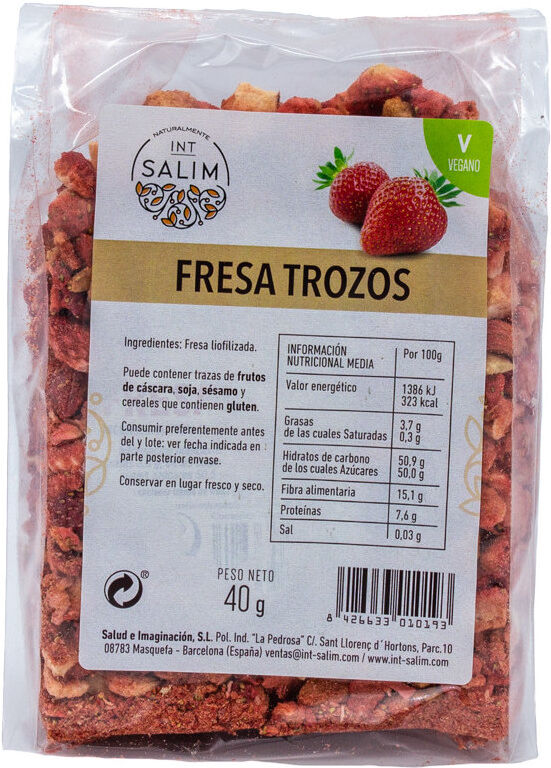 INT-SALIM Strawberry in Pieces 40 gr