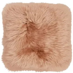 WARM & COMFY Kissen Schaffell 40 x cm Mischgewebe Grau Taupe
