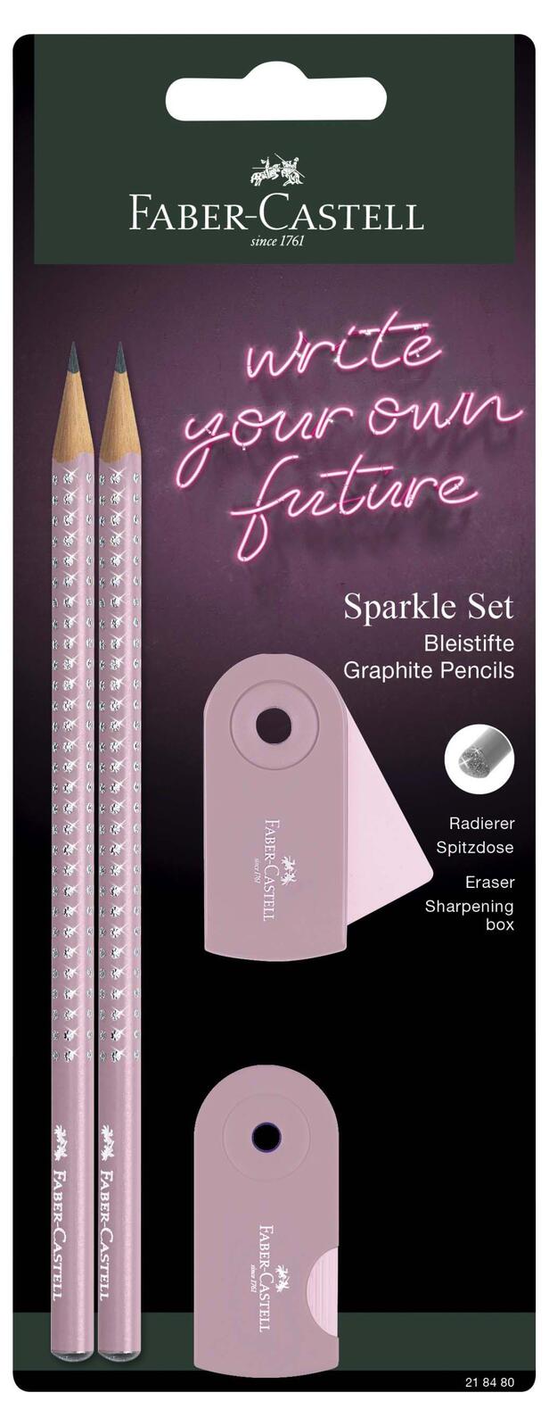 FABER-CASTELL Bleistift-Set Grip Sparkle 218480