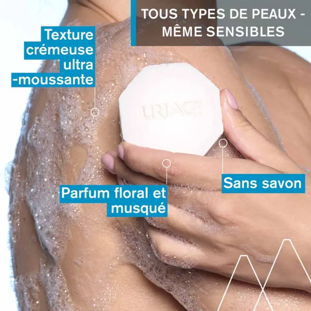 Uriage Jabón dermatológico «Syndet» sin jabón en barra 100g