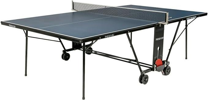 Tischtennisplatte 700 - Tischtennisplatte Indoor - Faltbare Tischtennistisch - Klappbar - Original Tischtennistisch - Mit Rädern - Beweglich - Blau