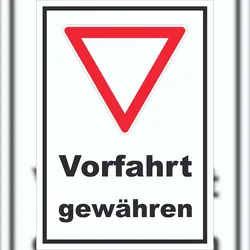 HB-Druck Schild Vorfahrt gewähren A5 Rückseite selbstklebend