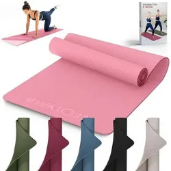 NEOLYMP Yogamatte rutschfest gelenkschonende Fitnessmatte, Größe 183L x 61B x 0,5D cm in Pink Pink