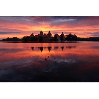 Fototapete PAPERMOON "Haus am See", bunt, B:3m L:2,23m, Vlies, Tapeten