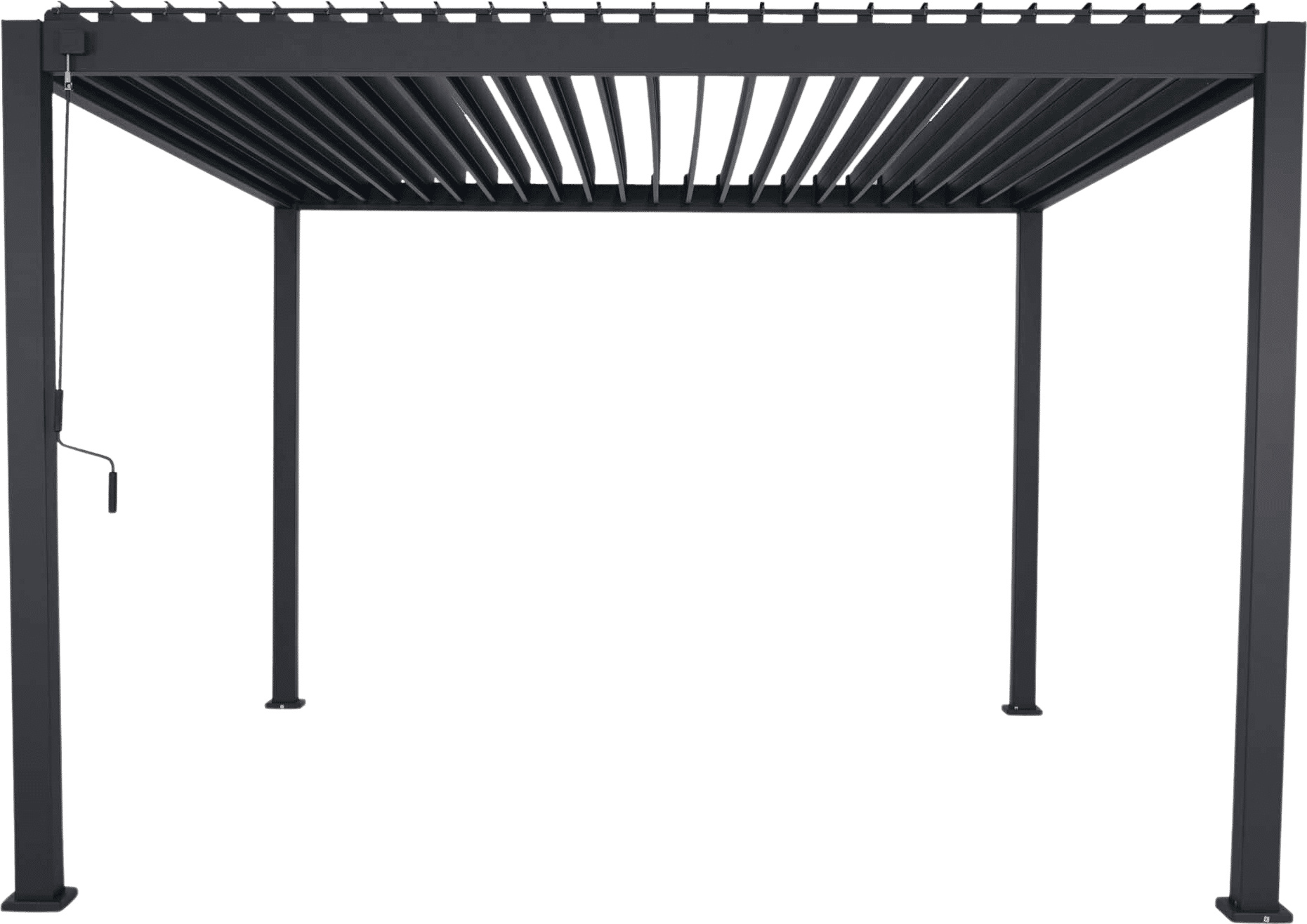 MIRADOR Pergola 111 Deluxe 3,6x4 m Aluminium Anthrazit verstellbares Lamellendach
