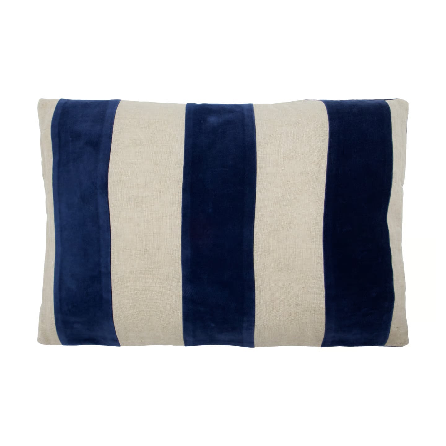 House Doctor Sono gestreept kussensloop Blauw-zand 40 x 60 cm