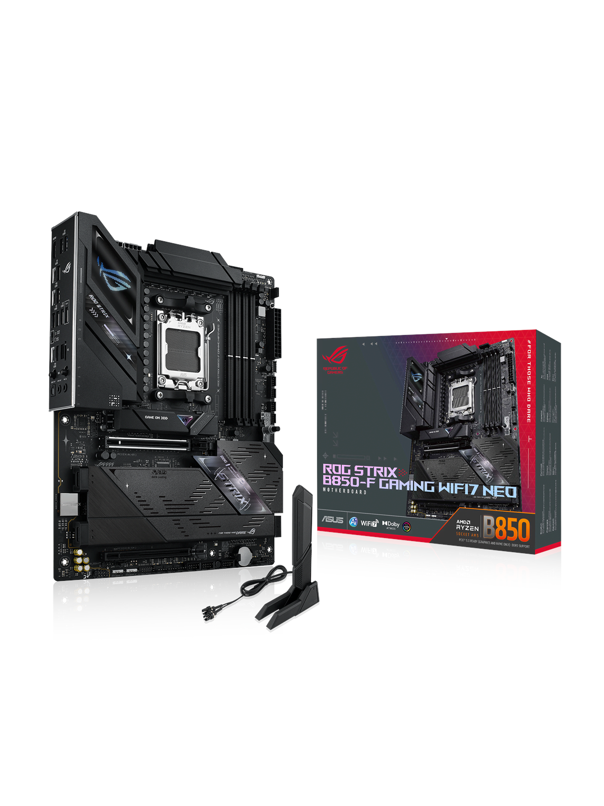 ASUS ROG STRIX B850-F GAMING WIFI7 NEO Mainboard - AMD B850 - AMD AM5 - DDR5 RAM - ATX