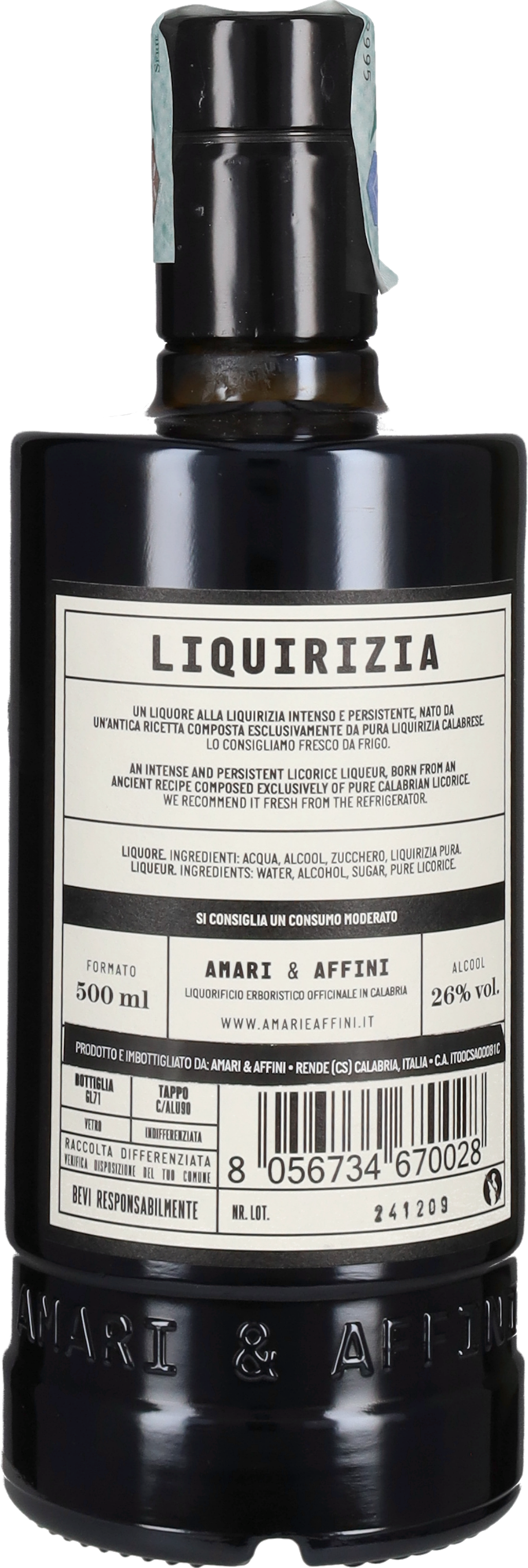 Manfredi Liquore di Liquirizia 'Ricetta Storica'