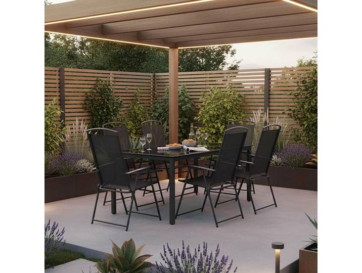 Gartentischgruppe 7-tlg. VCM aus Aluminium
