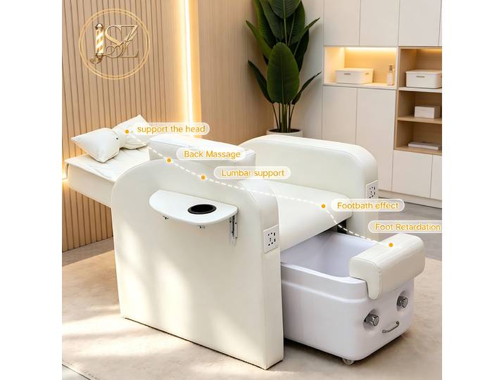 Fauteuil de massage électrique professionnel pour salon de beauté, station de manucure et pédicure inclinable, mobilier