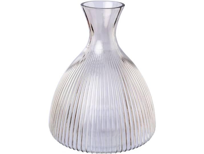Dekovase CREATIV DECO, grau, H:20cm Ø:17cm, Glas, Vasen, Dekovase, geschliffenes Glas, Höhe 20 cm