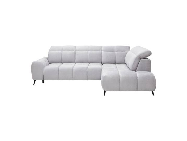 Ecksofa SILVIO Chenille, Struktur Hellgrau