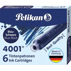 Pelikan Tintenpatronen 4001 TP/6, blau-schwarz