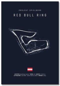Uplift Picks F1 Track Wall Art Circuit Map Canvas Poster For Motorsport Racing Decor 50x70 Cm 26 unframed