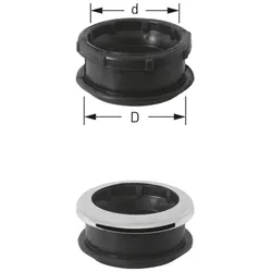 ASW Stedo WC-Verbinder 170147 Ø 55 mm, Rohr 45 mm, schwarz