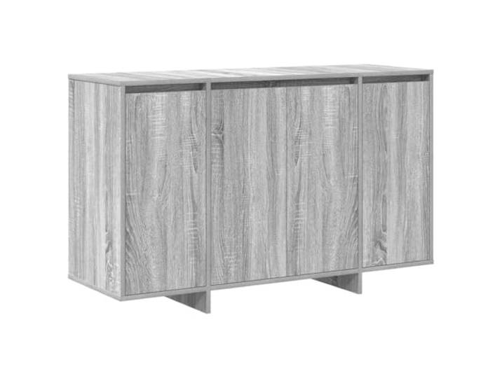 HKTMGDNG Sideboard Grau Sonoma 120x41x75 cm Kommode mit 4 Türen Vier Fächer bieten strukturierten Platz für Geschirr und Bücher im Esszimmer oder Flur, pflegeleicht und standfest gestaltet.