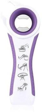 Inspired Deals Multifunctional Bottle Opener & Beer Can Kitchen Tool white&purple