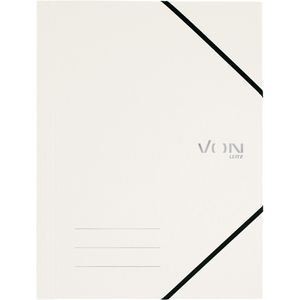VON-Leitz Eckspanner 30080001, A4, Karton, weiß, 3 Einschlagklappen
