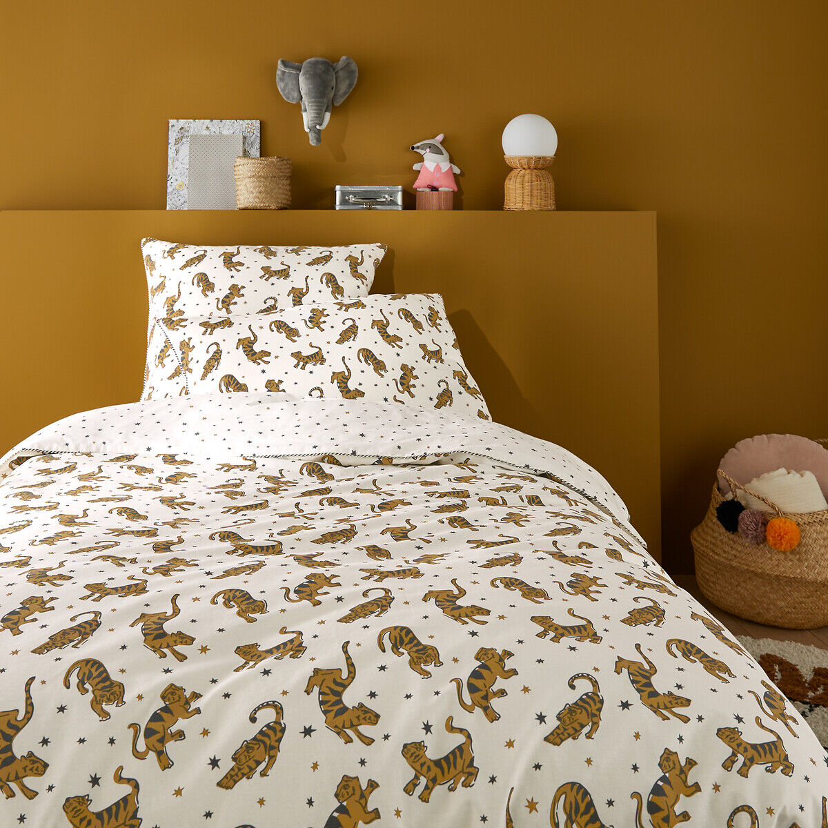 LA REDOUTE INTERIEURS Housse de couette 30% coton recyclé, Tigris