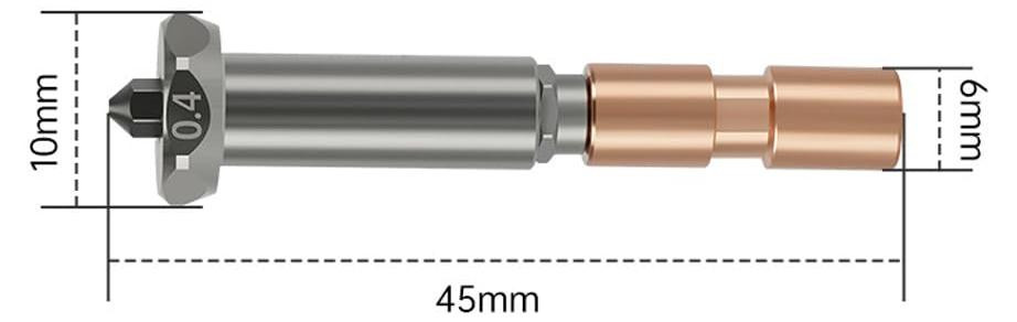Dripio Staalmondstuk 0,4 mm voor Anycubic Kobra 3 Max