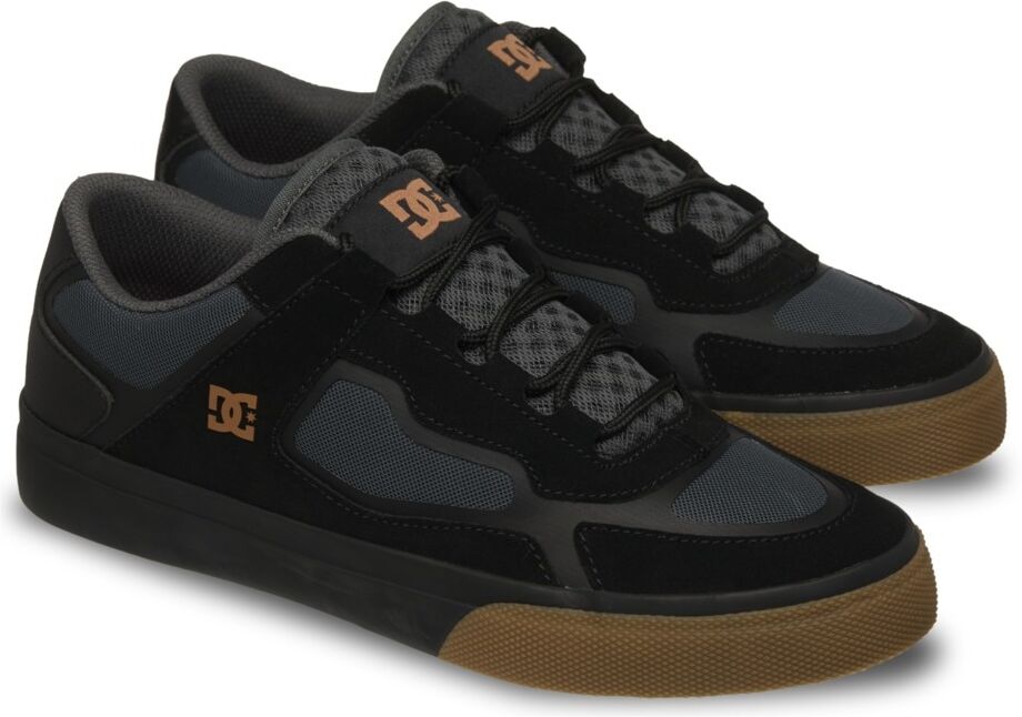 Sneaker DC SHOES "DC Metric Vc", Herren, Gr. 6(38), schwarz (schwarz, gold), Obermaterial:Obermaterial aus Wildleder, Leder oder Nubuk., Schuhe Sneaker