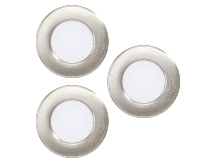 Lot 3 spots à encastrer LED nickel