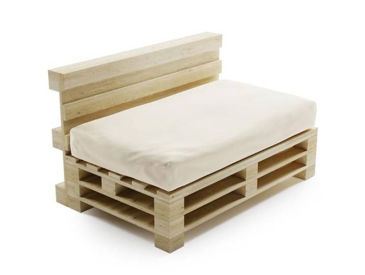 Coussin Palette Déhoussable Imperméable - Assise 120x80 cm - Bananair - Beige Fabriqué en France