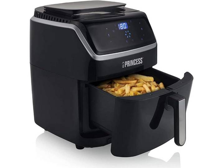 PRINCESS Heißluftfritteuse 01.182080.01.001, 1700 W, 6,5 l Vol. - Dampf- u. Heißluft-Frittierfunktion