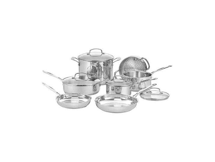 Cuisinart 7711G 11-teiliges Kochgeschirrset Silberstahl