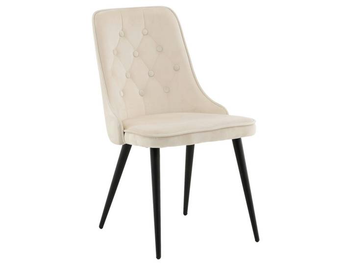 Livetastic Stuhl-Set, Schwarz, Beige, Metall, Kunststoff, Uni, rund, 50x88.5x66 cm, abwischbar, Esszimmer, Stühle, Esszimmerstühle, Esszimmerstühle-Set