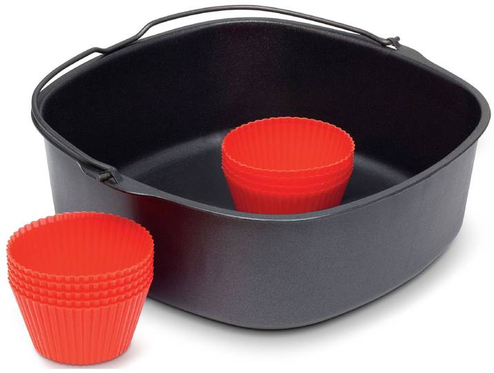 PHILIPS Backeinsatz Back-Kit HD9956/00 , schwarz, B:22,3cm H:9cm T:22,3cm, Küchenmaschinen-Einsätze, mit Muffincups, Backeinsatz