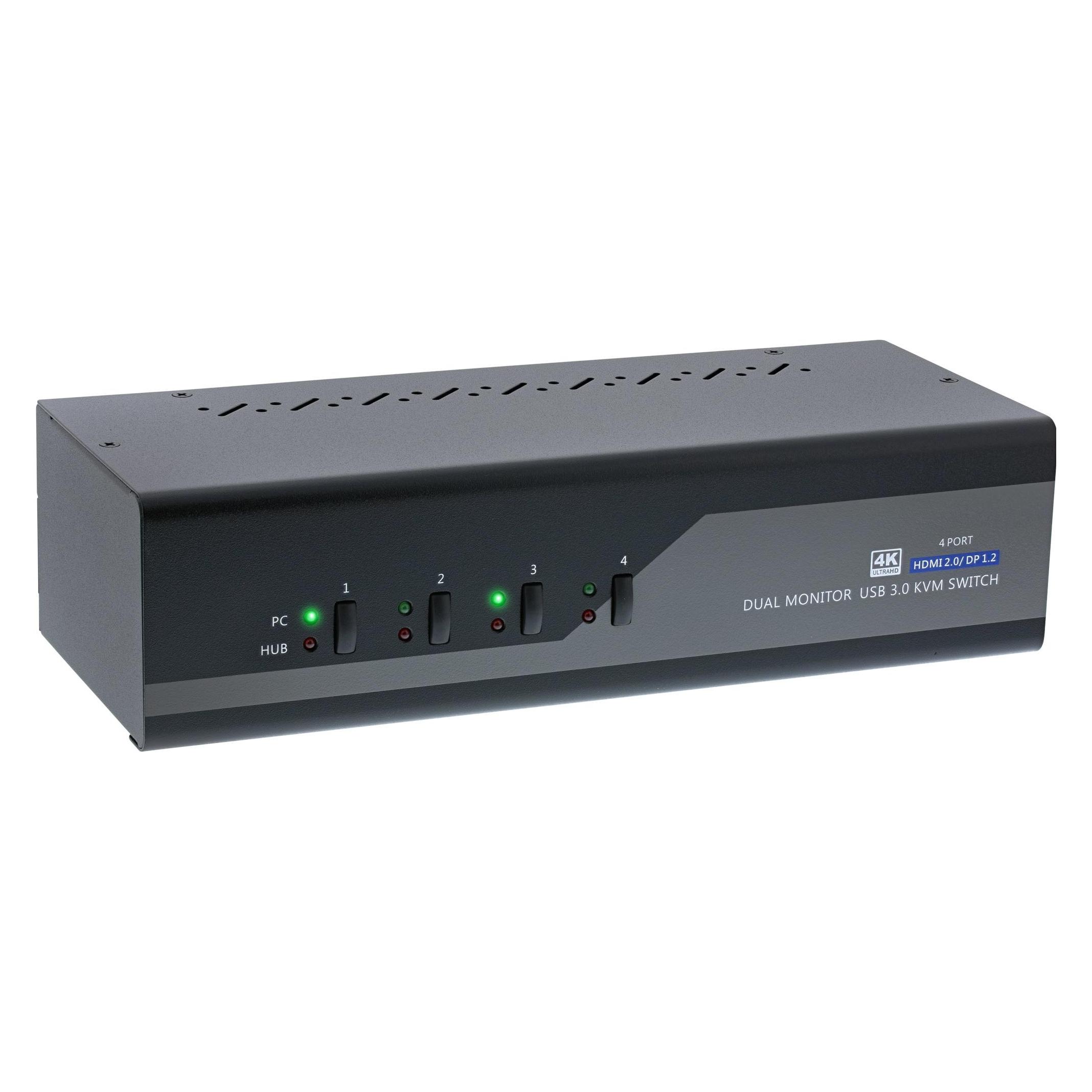 InLine KVM Switch 4-fach Dual Monitor (62644I)