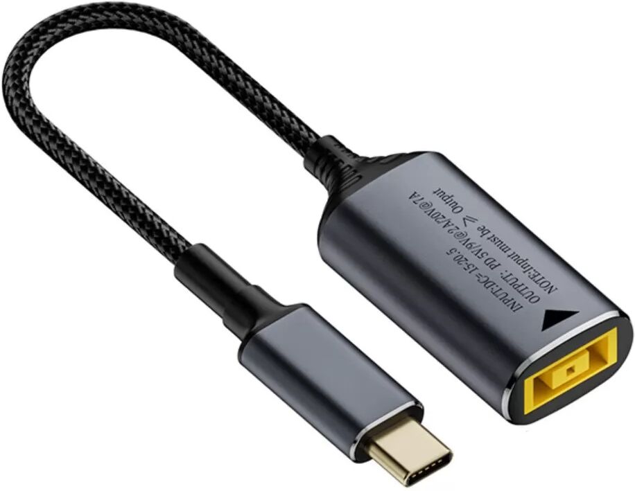 INF Adaptateur USB-C Mâle 140W vers Lenovo Slim Tip (Carré) Femelle - Alimentez Vos Appareils