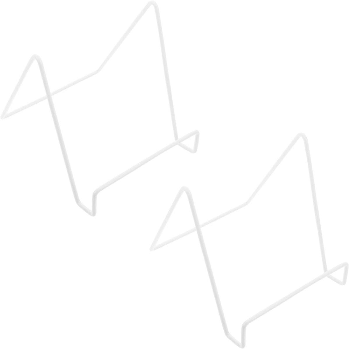 Wit ijzeren ornamentenhouders displaystandaard voor decoratie, Hoogte: 14,5 cm