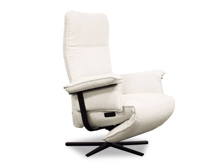 Relaxsessel Weiß Bouclé Stoff Bodil 83 x 120 x 83cm