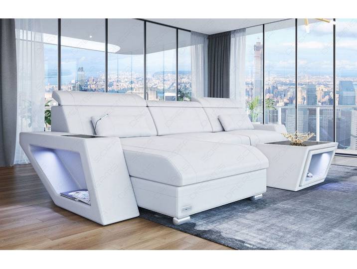 Ecksofa Catania Eleganz L-Form aus Leder