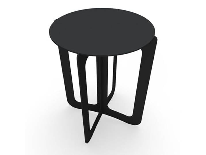 tuning-art Wohnzimmertisch Beistelltisch Couchtisch einzigartiges Design Massives 4mm Metall, Pulverbeschichtet, UV-Beständig, Langlebig, Stabil, Durchmesser Tischplatte 34 cm, Höhe 43 cm
