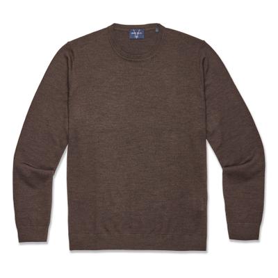 Rundhalspullover MARVELIS, Herren, Gr. L, schwarzbraun, Pullover Rundhalspullover, in hochwertiger Woll-Qualität