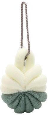 Inspired Deals Portable Hanging Shower Sponge With Strap Soft Bath Exfoliating Brush Body Scrubber green