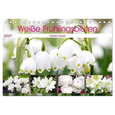 Weiße Frühlingsblüten (Tischkalender 2027 DIN A5 quer), CALVENDO Monatskalender
