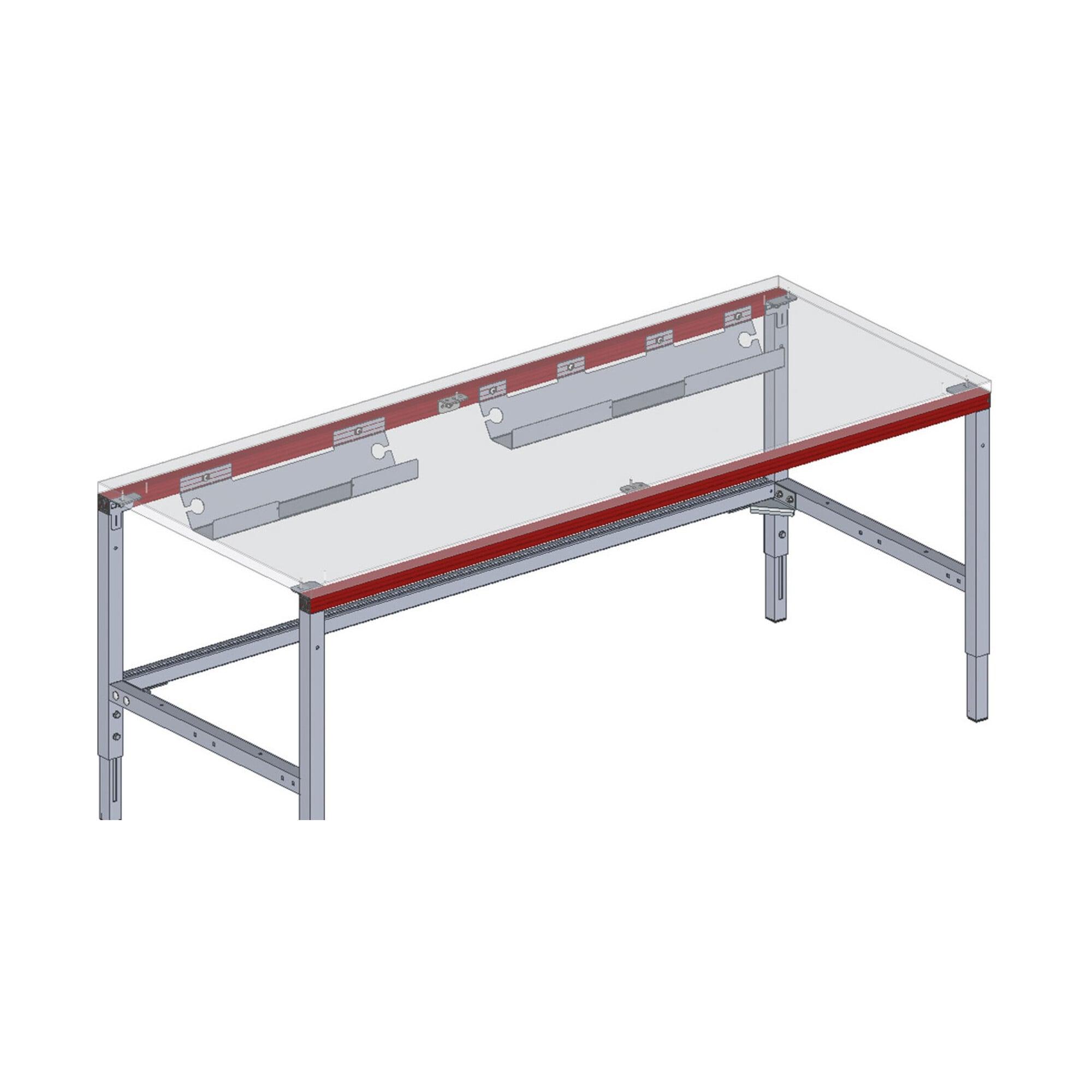 Rocholz 4-fach Steckdose SYSTEM FLEX 61x45x304 mm Befestigung an den Tisch-Funktionsunterzügen (73314800)