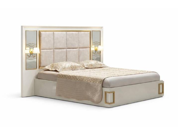 JVmoebel Polsterbett Bett modern, komfortabel und stabil mit stilvollem Design, Made in Europa