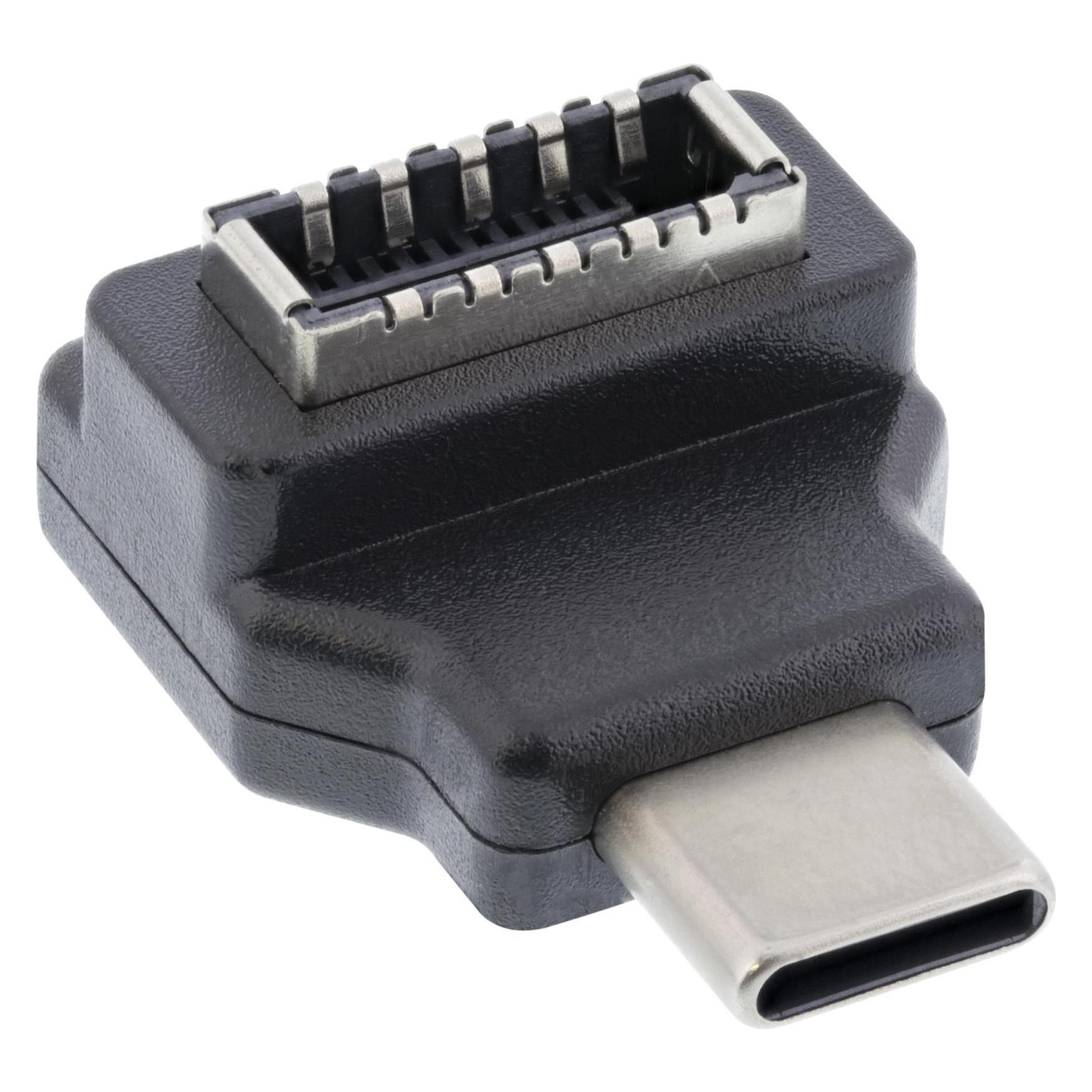 InLine USB 3.2 Adapter, USB-C Stecker zu intern USB-E Frontpanel Buchse (33446L)