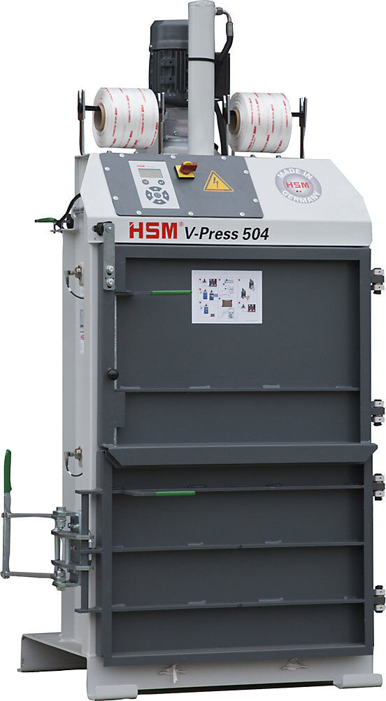 Vertikale Ballenpresse, Doppeltür, Kniehebel-Türverschluss, Presskraft 40 kN HSM
