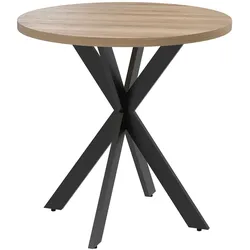 ESSTISCH MDF Stahl Braun