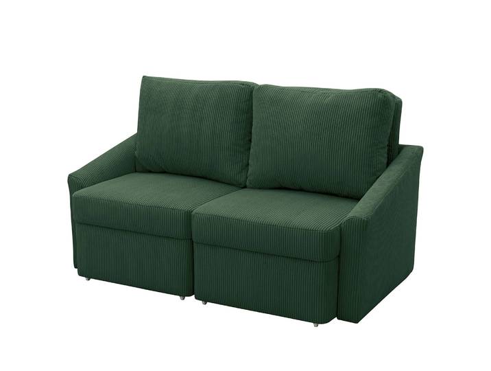 Boxspring-Schlafsofa Befasy Grün Cordstoff Leanca 168 x 86 x 96cm Modern