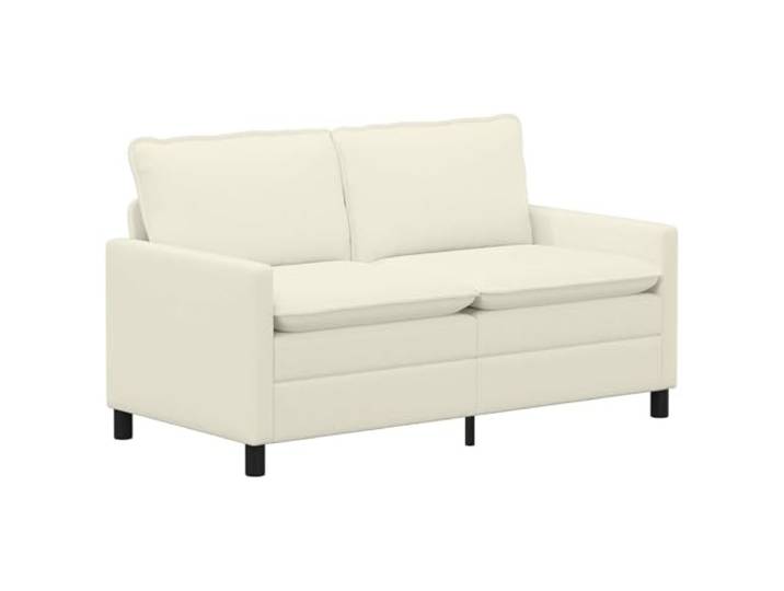GHVBNMF 2-Sitzer Sofa Cord Cremeweiß 156x81 cm Metallgestell Weicher Cordstoff Couch für Wohnzimmer und Büro mit abnehmbarem Bezug und doppellagigen Polstern.